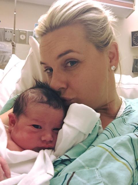 A photo of Jackie Ibanez and her second baby.