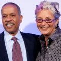 Juan Williams and Susan Delise at a red carpet event.