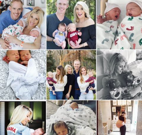 Joe and Michelle Beisner-Buck's Photo Collage showing them and their twins.