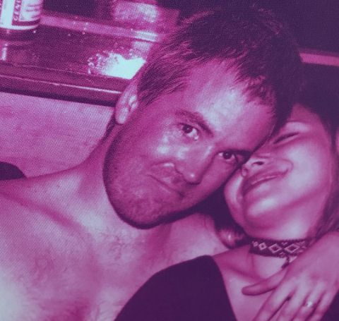 An old photo of Troy Dendekker and her late husband, Bradley Nowell.