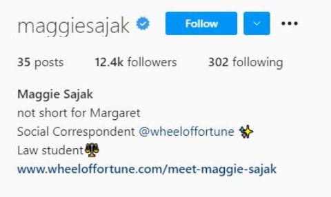 Maggie Sajak is her real name.
