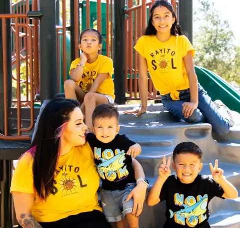 Jacqie Campos and Her Kids. 